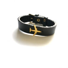 Airplane Leather Bracelet - Type I
