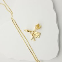Gold Travel Airplane Necklace