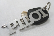 Stainless Steel Pilot Keychain